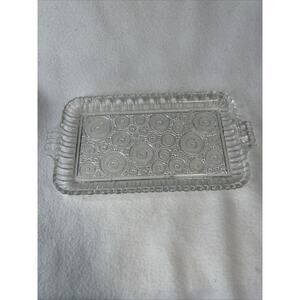 Anchor Hocking Colonial Lady Boopie Clear Glass Serva-snack Plate (REPLACEMENT)